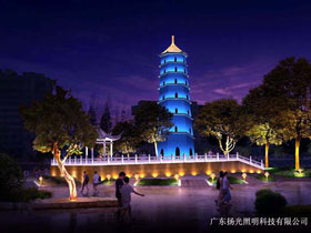 扬州文昌阁古建筑景观照明