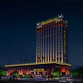 西藏江南国际大酒店夜景照明