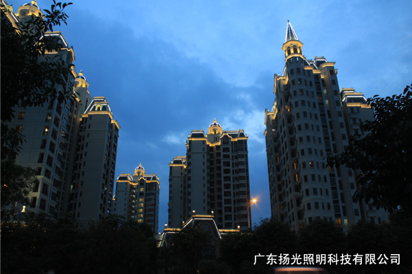 广州香槟公寓灯光工程现场实拍