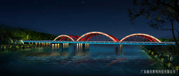 贵州黄弓大桥夜景照明